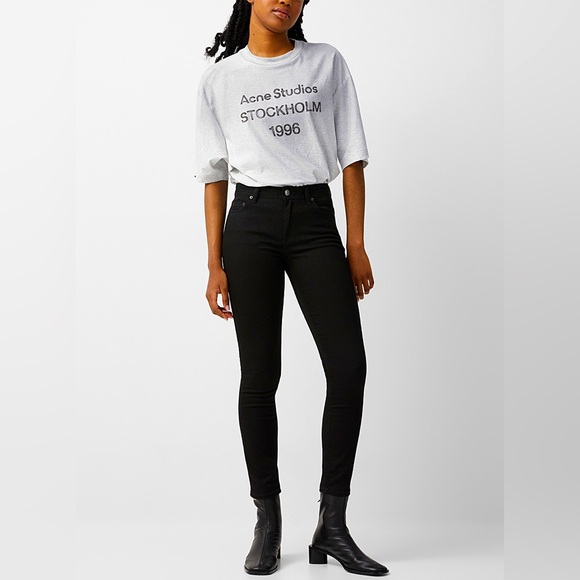 NWOT | Acne Studios | Black High Rise slim-fit Jeans - Picture 1 of 4